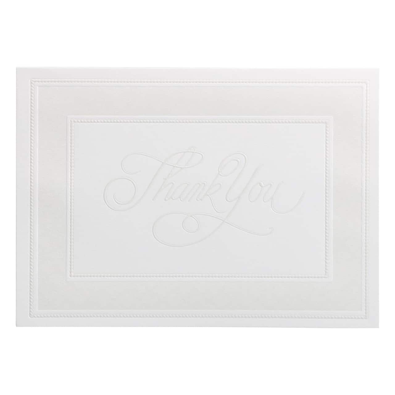JAM Paper Pearl Border Thank You Cards & Envelopes, 25ct.